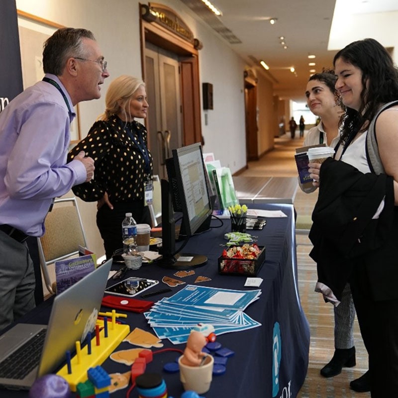 Pearson table at a conference